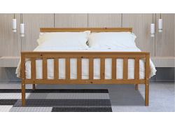 4ft6 Double Marnel Oak Wood Finish Bed Frame 2